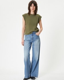 Resim Koton Bisiklet Yaka Tişört Slim Fit Kısa Kollu Haki 4sak50148ek Haki 