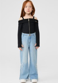 Resim Kız Çocuk Denim Pantolon - Denim / 8A 