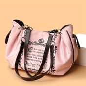 Resim Bal Kadın Moda Omuz Çantası, Faux Deri Tote Mektup Baskı ile, Sabit Askılar ile Hafif Lüks El Çantası, Film Temalı, Düz Renk, Manyetik Kapanış, Polyester Kaplı, Tüm Durumlar için Çok Yönlü 