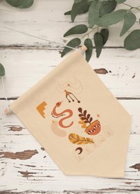 Resim Salon Duvar Dekoru, Pinterest Oda Dekoru, Boho Kanvas Flama Askılı Duvar Örtüsü Ve Süsü NO:466 - Renkli - 11 / 21 x 30 