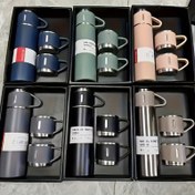 Resim Şık 16.9oz Paslanmaz Çelik Yalıtımlı Su Şişesi ve Kahve Bardağı - Sıcak & Soğuk İçecekler için Vakumlu Mühürlü, Karavanlar & Okul için Mükemmel 