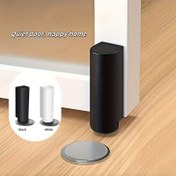Resim Ultra-İnce Manyetik Kapı Durdurucu, Rüzgar Geçirmez ve Sessiz, Basit ve Ultra-İnce, Kompakt Ruj Şekli, Tekme Geçirmez ve Temizlemesi Kolay, Banyolar ve Ofisler için Uygun, Kararlı Modern Kapı Aksesuarları, Sessiz ve Yumuşak Sızdırmazlık Pedleri, Beyaz ve Siyah 