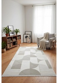 Resim Yağmurser Ekselans Yumuşak Dokulu Kaymaz Taban Halı Yolluk 3060 Krem Çok Renkli 