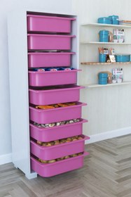 Resim Remaks 9 Sepetli Oyuncak Dolabı Çok Amaçlı Dolap - Pembe 