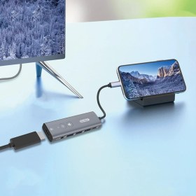 Resim Go-Des Go Des GD-6903 Type-C Bağlantılı 6in1 Hub Adaptör Usb3.0/hdmi/pd 100W/4K Ultra Hd 30hz/5Gbps Gri 