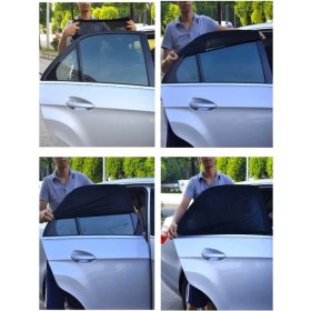 Resim Ankaflex Araba Yan Cam Perdesi Oto Arka Perde Araç Güneşlik Gölgelik Bebek Çocuk Bebe Örtü Cam Çorabı Filmi 