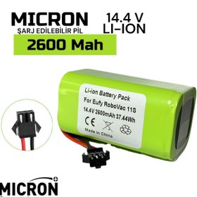 Resim Micron 14.4v 2600mah Eufy Robovac 11 Için Uygun Pil batarya 