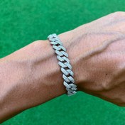 Resim RICH DIAMOND CUBAN BRACELET (Gold Plated) 