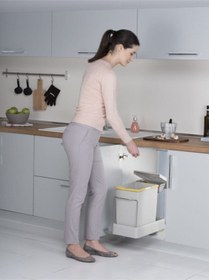 Resim Pelikan Carrier 21600 Raylı Dolap Içi Çöp Kovası 16 1 Lt (17 Lt) - Mutfak Çöp Kovası Ahşap 