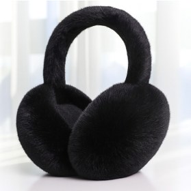 Resim Melodi Scarf Kadın Soğuktan Koruyucu Soft Peluş Kışlık Kulaklık Kulak Isıtıcı Siyah 