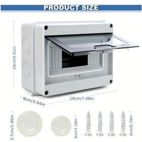 Resim Xuweiwei Ht-out 5/8 Devreli 8 Way Su Geçirmez Anahtar Kutusu Dayanıklı Pc Abs Malzeme 