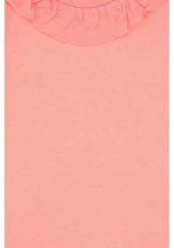 Resim U.S. Polo Assn. Kız Çocuk Pembe Bisiklet Yaka Fırfır Detaylı Kolsuz Tişört 50306242-VR041 