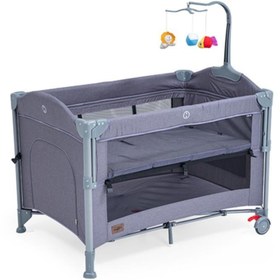 Resim Baby2Go 2254 Culla Anne Yanı Oyun Parkı Park Yatak 70 X 110 Cm Gri 