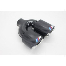 Resim Akrapoviç Çiftli Karbon Egzoz Ucu M Logolu 2x100 Parlak Sol 