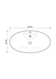 Resim Sensio - Çanak Lavabo Tezgah Üstü Porselen - Lv-1000108 Beyaz 
