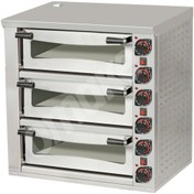 Resim OMAKE Elektrikli Pizza Fırını 3xø39 cm Kapasiteli 3 Katlı 40X40 Manuel 