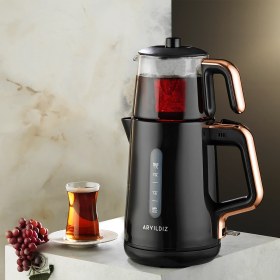 Resim Aryıldız tea Perfect Çay Makinesi Siyah Bakır 