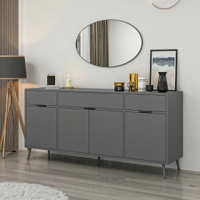 Resim Elina Ayaklı Konsol Aynalı - Antrasit/antrasit Siyah 