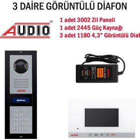 Resim AUDİO 3 Daire 1180 4.3’’ Görüntülü Diafon Fiyatı 