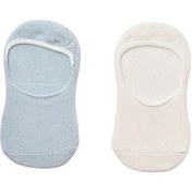 Resim Bibaby Biorganic Basic Erkek Babet 2'li Çorap 68454 Mavi Ekru 001 