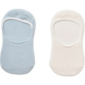 Resim Bibaby Biorganic Basic Erkek Babet 2'li Çorap 68454 Mavi Ekru 001 