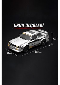 Resim 1/16 4wd 50 Km Hızlı E30 Rc Drift Uzaktan Kumandalı Yedek Lastikli Oyuncak Drift Araba Siyah 