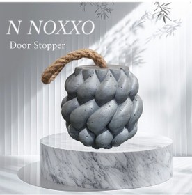 Resim Beton Stoper Dekoratif Burgu Beton Kapı Stoperi Kapı Durdurucu Kapı Tutucu Antrasit 