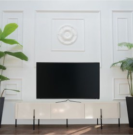 Resim BuğdaycıGrup Santino 200 Tv Sehpası Premium Tasarım Televizyon Sehpası 3 Çekmeceli Granit Taş Desenli Üst Tabla 
