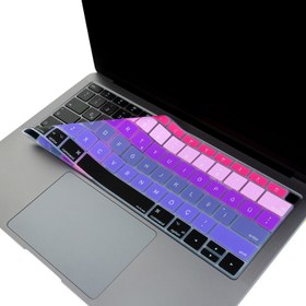 Resim Laptop Macbook Air Klavye Koruyucu US-TR Harf Baskılı A1932 ile Uyumlu Ombre 