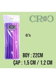 Resim Croc 1242 Sosis Bigudi 6lı Karma Boy:22cm Mor - Pembe 