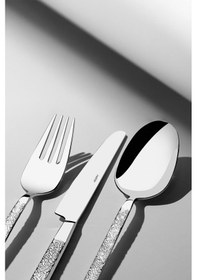 Resim Nehir Lyon Sade 12 Kişilik 84 Parça Deri Kutulu Çatal Kaşık Bıçak Tk. GÜmüş 