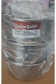 Resim Genel Markalar Tek Kişilik 3'lü Yemek Taşıma Kabı Paslanmaz Sefer Tası 