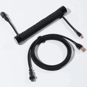 Resim Sarmal Aviator USB To Type-C Mekanik Klavye Uyumlu Oyuncu Kablosu, 1.85M, Siyah 
