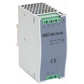 Resim Idr-75-24 - 75W 24Vdc 3.2A Raya Montajlı Güç Kaynağı 