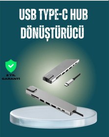 Resim Diğer Usb C Çoklu Bağlantı Merkezi 5 Gbps, 100 240 V, Sağlam Eloksal Tasarım 