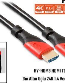 Resim Hytech Hy-hdm3 Hdmi To Hdmi 3m Altın Uçlu 24k 1.4 