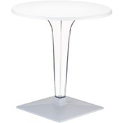 Resim Asmasa44 Siesta Ice 60 CM Yuvarlak Masa Beyaz 