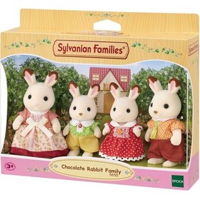 Resim Sylvanian Families Çikolata Kulaklı Tavşan Ailesi Figür Seti 4'lü Aile 5655 