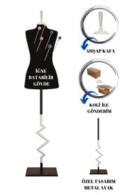 Resim Manken İstanbul 38 Beden Dekoratif Zig Zag Özel Ayaklı Sünger Iğne Batabilen Terzi Mankeni 