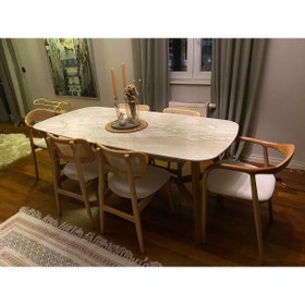Resim modelsa design Ahşap Modern Hazeran Yemek Sandalyesi 