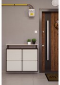 Resim Ceha Tablalı 4'lü Metal Ayakkabılık - Kahverengi Krem K.AYK-2.4 /J/P8317-P1013 