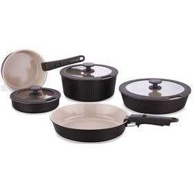 Resim Korkmaz Nova Pratika Robusta 10 Parça Tencere Seti A2791-2 Gri 