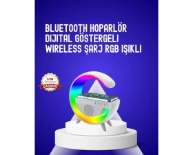 Resim 13 Renk Seçenekli Kablosuz Şarj Cihazlı LED Lamba Midastech 