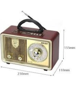 Resim Nostaljik Retro Ahşap Bluetooth Fm Radyo M-110BT 