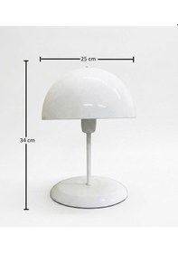 Resim Solo Mantar Tasarım Beyaz Abajur 25 Cm 