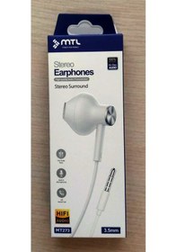Resim Mtl Mt273 Mikrofonlu Kablolu Telefon Kulaklığı 1,3m 3.5mm Mtl Mt273 3.5mmkablolukulaklıkbeyaz 