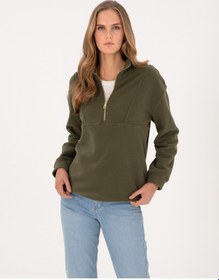 Resim Pierre Cardin Kadın Haki Sweatshirt 50314954-vr027 Haki 