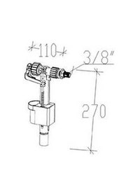 Resim Sıamp Tema Gömme Rezervuar Flatör 95y 95 Y Compact 3/8 Yandan Beyaz 