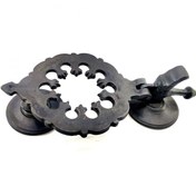 Resim Antika Tarz Dekoratif Pirinç Osmanlı Kapı Tokmağı, Taktak - 265x75mm, Oksit 