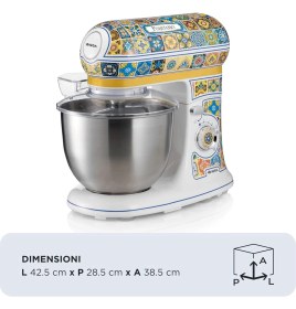 Resim Ariete Positano Mutfak Şefi 1588/0P - 1200 Watt Stand Mikser, Hamur Yoğurma Makinesi, 2400 Watt'a Ul 